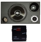 Caixa Trio Completa Sub/driver/tweeter/amplificador Full Pwr